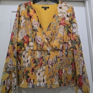 INC floral wrap top, XL